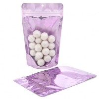 Stazakken Transparant/Lavendel 13x7,9x20,6cm | 57 gram (100 stuks) [ZBGB3LV]