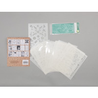 Bullet Journal Stencils set van 15 + 1 Letter stencil + Gripzak (1 st) [BOP-BUL16]