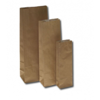 Blokbodemzakken Kraft Bruin 9x6x24,5cm vetvrij gevoerd 60 + 40 g/m² (100 stuks) [PABB924]