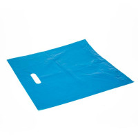 Draagtassen Plastiek Blauw 20x25cm PE 20 micron (100 stuks) [H810BL3]