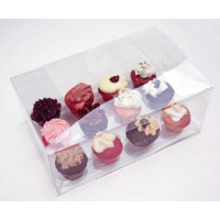 Plastiek Doosjes voor 4 Cupcakes of muffins 19,1x17,8x10,2cm (100 stuks) [CBS178]
