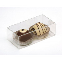 Plastiek Doosjes voor "chocolade" Truffels 5,4x3,5x10,8cm (25 stuks) [FB195]