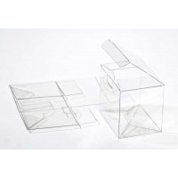 Plastiek Doosjes 9,5x6,7x7,6cm Kristalhelder met Autolock Bodem (25 stuks) [FPLB215]