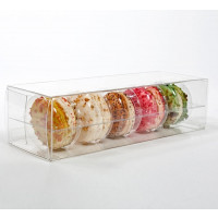 Plastiek Doosjes set voor 5 Macarons 6,5x5,1x19,1cm incl. Interieur (25 stuks) [MBS1]