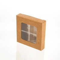 Kraftdoosjes voor Snoep Set voor 4 stuks 7x1,4x6,8cm (25 stuks) [CNDY277]