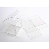 Plastiek Doosjes 10,2x10,2x10,2cm Kristalhelder (25 stuks) [FB56]