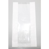 Zakken Papier met Venster 16x8x38cm Gebleekt Kraft 40 g/qm (100 stuks) [PAZ1618]
