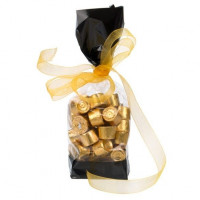 Bedrukte Zakken Zwart 6,7x4,8x27,3cm met zijvouw (100 stuks) [G2BK]