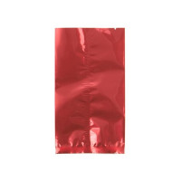 Plastiek Zakken Rood 5x5,7cm Gemetalliseerd en Sealbaar (100 stuks) [SMB22QR]