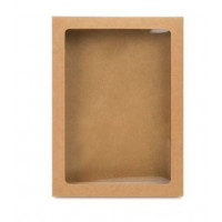 Kraftdoosjes met Venster 13,7x2,2x18,7cm (25 stuks) [WKRG266]