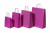 Draagtassen Papier Roze 32+12x41cm Kraft Papier 100 grams (50 stuks) [PAM3241P]