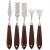 Paletmessen set met patroon, l: 17-21 cm, b: 2-3 cm, 5div [HOB-10313]