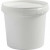 Plastic emmer met deksel, h: 9,5 cm, d: 9,2 cm, 385 ml, 20stuks [HOB-13185]