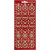 Stickers, vel 10x23 cm, goud, rood glitter, kerstballen, 1vel [HOB-170051]