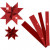 Papieren vlechtstroken, b: 15+25 mm, d: 6,5+11,5 cm, rood, glitter en glanzend, 40stroken, l: 44+78 cm [HOB-20775]