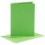 Kaarten en enveloppen, afmeting kaart 10,5x15 cm, afmeting envelop 11,5x16,5 cm, groen, 6sets [HOB-23015]