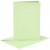 Kaarten en enveloppen, afmeting kaart 10,5x15 cm, afmeting envelop 11,5x16,5 cm, lichtgroen, 6sets [HOB-23104]