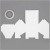 Huis, Huis met 1 verdieping, afm 8x6,5x7,5 cm,  230 gr, wit, 8stuks, 230 gr [HOB-23468]