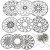 Mobielen met motief, mandala, d: 12+15+18 cm,  300 gr, 20sets [HOB-23581]