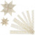 Papieren vlechtstroken, b: 15+25 mm, d: 6,5+11,5 cm, wit, goud, vellum, 48stroken, l: 44+78 cm [HOB-24358]