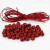 Houten kralen en katoenkoord, d: 8 mm, dikte 3 mm, rood, 1set [HOB-25240]