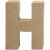 Letter, klein, H, h: 10 cm, dikte 1,7 cm, 1stuk, b: 7,6 cm [HOB-26646]