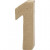 Cijfer, klein, 1, h: 10 cm, dikte 1,7 cm, 1stuk, b: 3,5 cm [HOB-26668]