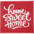 Screen stencil, vel 20x22 cm, home sweet home, 1vel [HOB-27060]