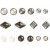 Deco brads, afm 8-18 mm, wit, 16div [HOB-28315]