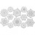 Foam stickers, afm 25-35 mm, vel 9x14 cm, wit, rozetten, 1vel [HOB-28421]