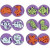 Foam stempels, d: 7,5 cm, dikte 2,5 cm, dieren, 6div [HOB-28557]