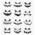 Fancy stickers, vel 15x16,5 cm, Halloween - kleine gezichten, 1vel [HOB-28976]