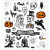 Stickers met strasstenen, vel 15x16,5 cm, halloween, 1vel [HOB-28995]