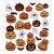 Halloween stickers, vel 15x16,5 cm, halloween pompoen, 1vel [HOB-28996]