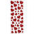 Glitter stickers, vel 10x24 cm, circa 84 stuk, rood, harten, 2vellen [HOB-29107]