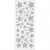 Glitter stickers, vel 10x24 cm, circa 110 stuk, zilver, sterren, 2vellen [HOB-29111]