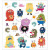 Stickers, vel 15x16,5 cm, circa 25 stuk, monsters, 1vel [HOB-29137]