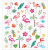 Stickers, vel 15x16,5 cm, circa 37 stuk, flamingo, 1vel [HOB-29138]