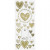 Stickers, vel 10x24 cm, circa 33 stuk, goud, harten, 1vel [HOB-29151]