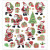 Stickers, vel 15x16,5 cm, circa 29 stuk, kerstfiguren, 1vel [HOB-29185]