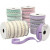 Decoratief lint, b: 6-10 mm, pastelkleuren, lichtrood, crème, paars, groen , 48x1,8m [HOB-41056]