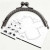 Portemonnee gesp kit, afm 10 cm, antiek zilver, 1stuk [HOB-41353]