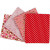 Patchwork stof, afm 45x55 cm,  100 g/m2, rood, 4stuks [HOB-44174]