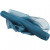 Organza stof, b: 50 cm, turquoise, glans, 10m [HOB-44657]