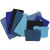 Etui en portemonnee, afm 20x9 cm, afm 10x13 cm, blauw harmonie, 10stuks [HOB-45165]