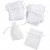 Organza zakjes, afm 7x10 cm, wit, 100stuks [HOB-47425]