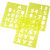 Shape Template, vel 21x28 cm, Hoofdletters & cijfers, 1set [HOB-4885]