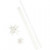 Sterstroken, b: 15+25 mm, l: 44+78 cm, wit, 24stroken [HOB-498951]