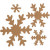 Sneeuwvlok, d: 3+5+8+10 cm, dikte 0,55 mm, naturel, 16stuks [HOB-49896]