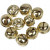 Belletjes, d: 13+15+17 mm, goud, 12div [HOB-500120]